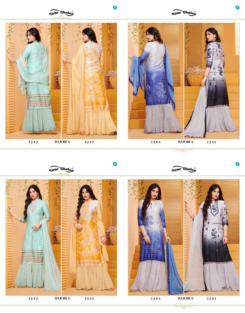 your Choice Rajori Vol 6 Cotton Sharara Pattern Suits Catalog your Choice Rajori Vol 6 Cotton Sharara Pattern Suits Catalog